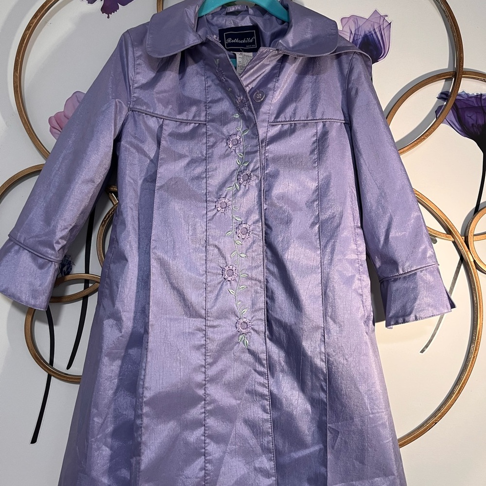 Lavender Embroidered Little. 100% polyester Shell & lining.